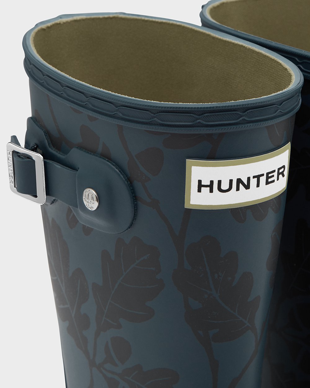 Kids Rain Boots - Hunter Original Big National Trust Print (56RNATQKI) - Blue